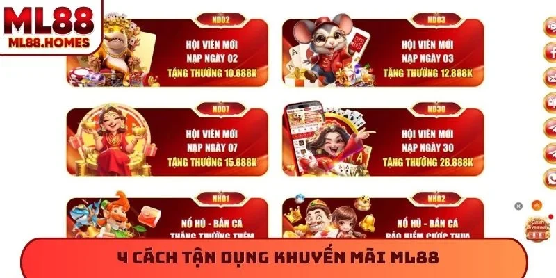 4 cách tận dụng khuyến mãi ML88
