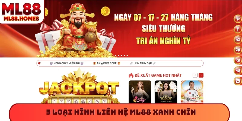 5 loại hình liên hệ ML88 xanh chín