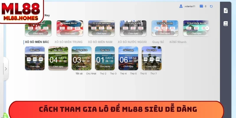 Cách tham gia lô đề ML88 siêu dễ dàng